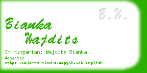 bianka wajdits business card